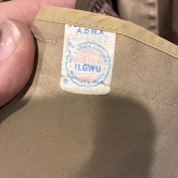 Vintage Union Made Misty Harbor Petite 4 Trench Coat Tan Plaid Lined Belted - Picture 11 of 16